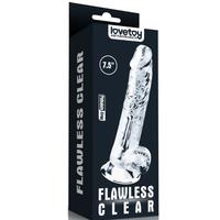 Lovetoy Flawless Clear Jelly Dildo 19 cm Realistik Penis LV310016