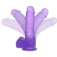 Lovetoy Jelly Studs Purple Dildo Medium 17 cm Jel Penis LV3101