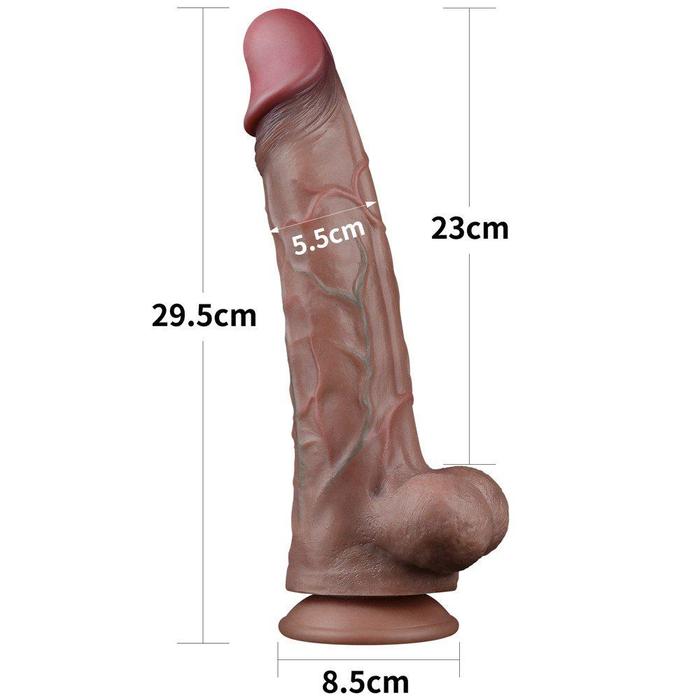 Lovetoy Nature Cock 11.5'' Çift Katmanlı Büyük Realistik Penis LV411054