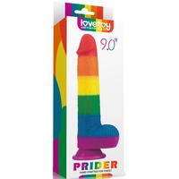 Lovetoy Prider Dildo 23 cm Renkli Soft Doku Realistik Penis LV410028