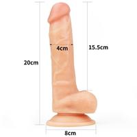 Lovetoy The Ultra Soft Dude Dildo Yumuşak Realistik Penis 20 cm LV1089