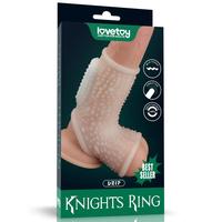 Lovetoy Vibrating Drip Knights Ring with Scrotum Sleeve Penis Kılıfı LV343116