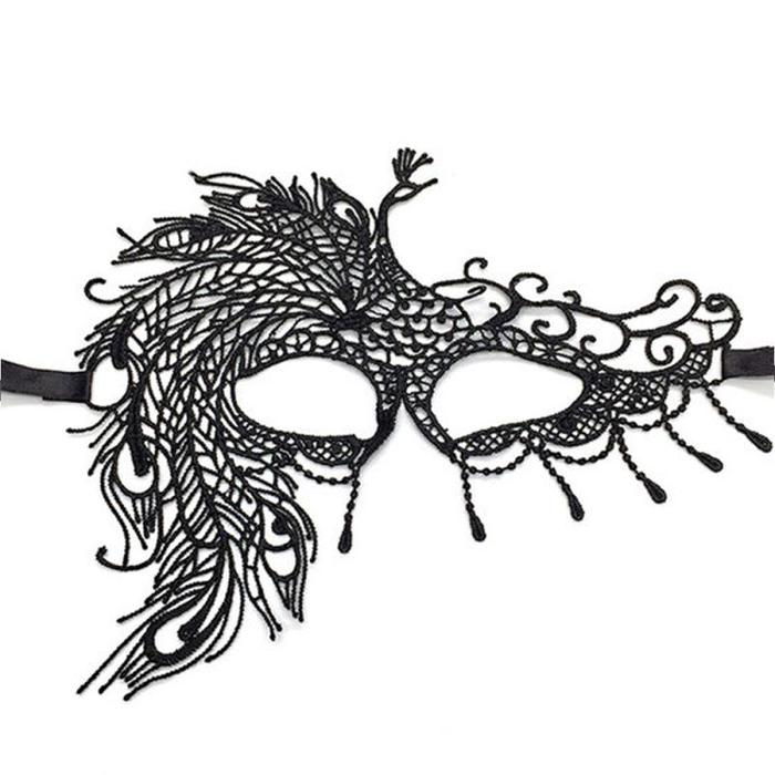 Merry See Black Lace Two-En Hallowen Mask Dantelli Göz Maskesi