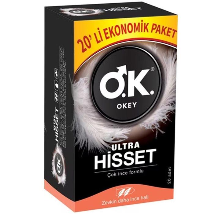 Okey Hisset 20'li Ekonomik Paket Prezervatif Kondom