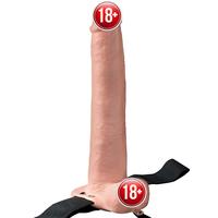 Pipedream Fetish Fantasy 11" Hollow Rechargeable Strap-On With Balls