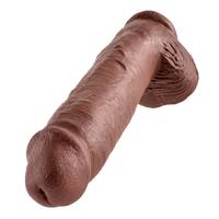Pipedream King Cock 11 Inch Cock With Balls Brown Realistik Penis