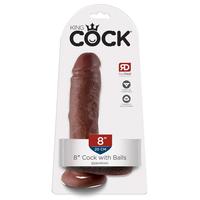 Pipedream King Cock 8 Inch Cock With Balls Brown Realistik Penis