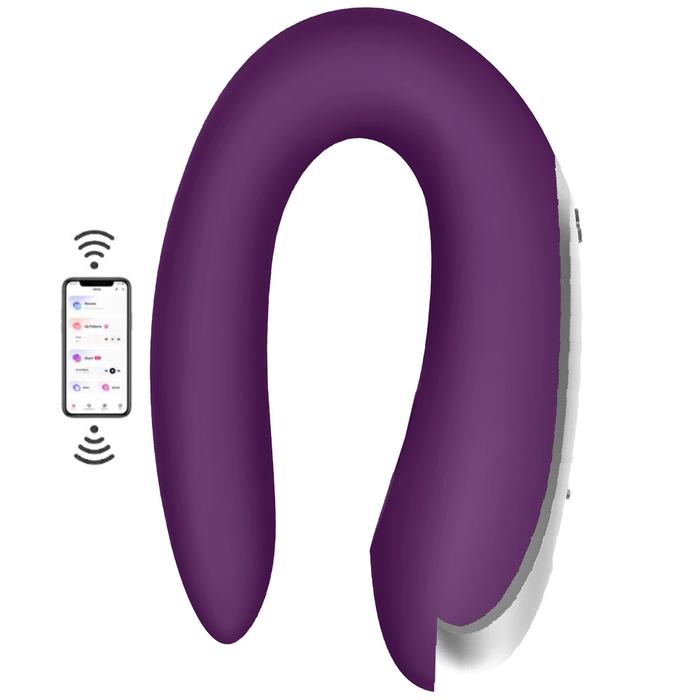 Satisfyer Double Fun Purple Telefon Kontrollü Partner Vibratör