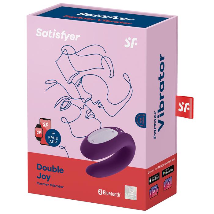 Satisfyer Double Joy Purple Telefon Kontrollü Vibratör
