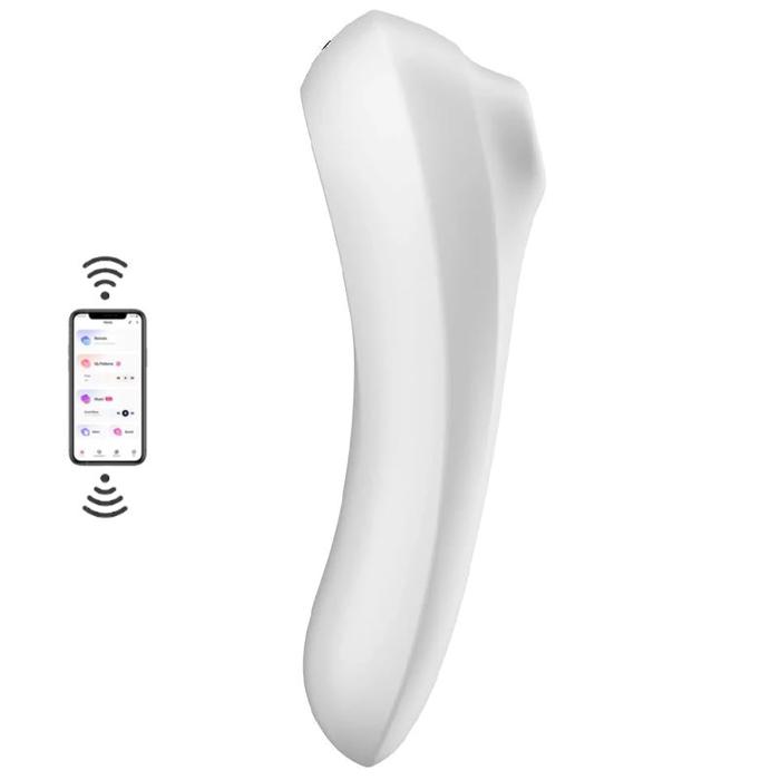 Satisfyer Dual Pleasure White Telefon Kontrollü Emiş Güçlü Vibratör