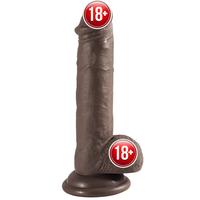 Shequ Dildo Series Addison Brown Çift Katmanlı 17 cm Realistik Penis SQ-WBD10046