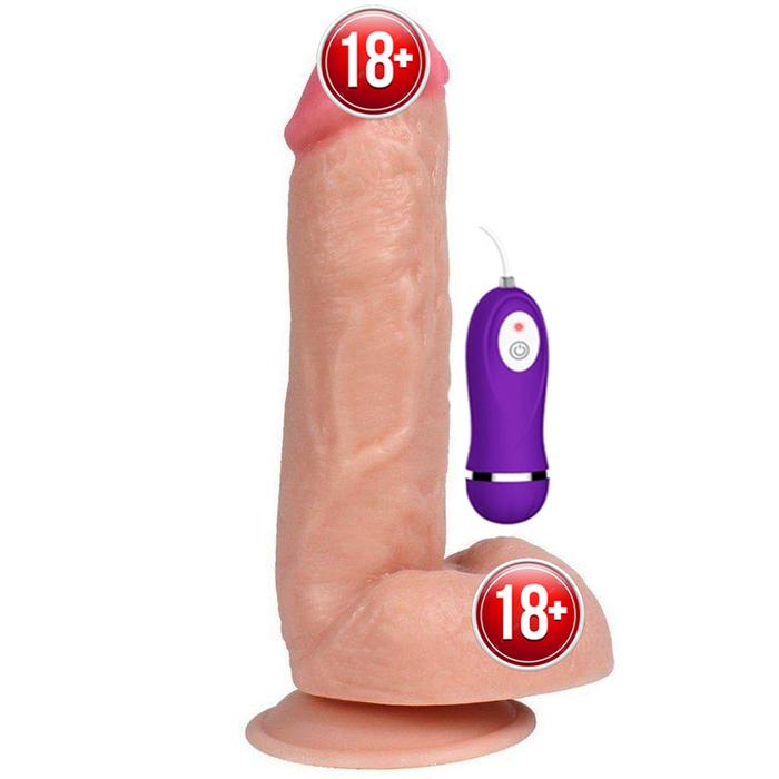 Shequ Kassadin Vibrating Dildo 18 cm Titreşimli Realistik Penis SQ-WBC10029-V