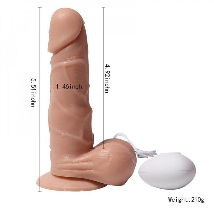 Shequ Vibrating Rotating Dildo 5.5'' Dönebilen Hareketli 14 cm Realistik Penis