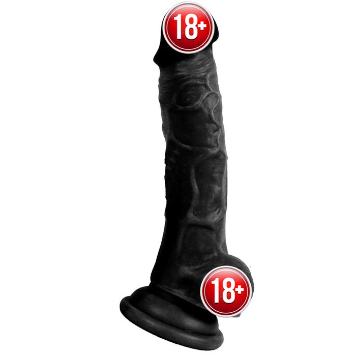 Xise Dildo Series Adonis Black 18 cm Realistik Penis XS-WBC10018