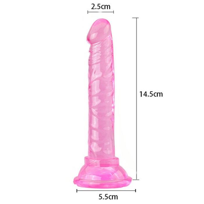 Xise Dildo Series Jelly Pink 14.5 cm Anal ve Vajinal Realistik Penis