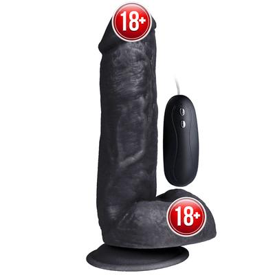 Xise Kassadin Vibrating Dildo Black 18 cm Titreşimli Realistik Penis XS-WBC10029-V
