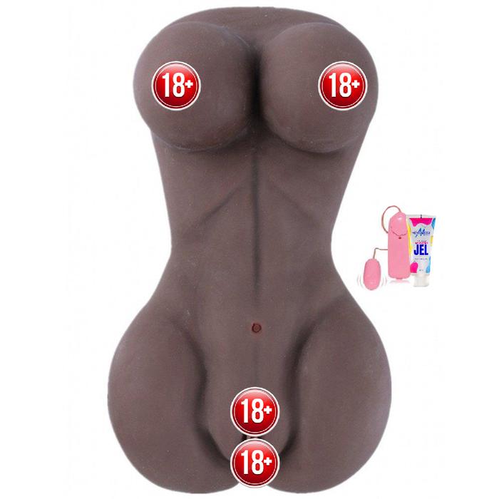 Xise Oriental Carrie Half Body Sex Doll Titreşimli Black Masturbator ve Jel