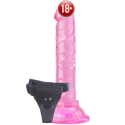Xise Strapon Series Pink 14.5 cm Belden Bağlamalı Kemerli Penis
