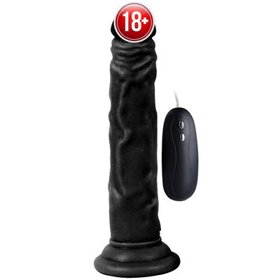 Xise Vibrating Dildo Black Naturo 18.5 cm Titreşimli Realistik Penis XS-WBC10024